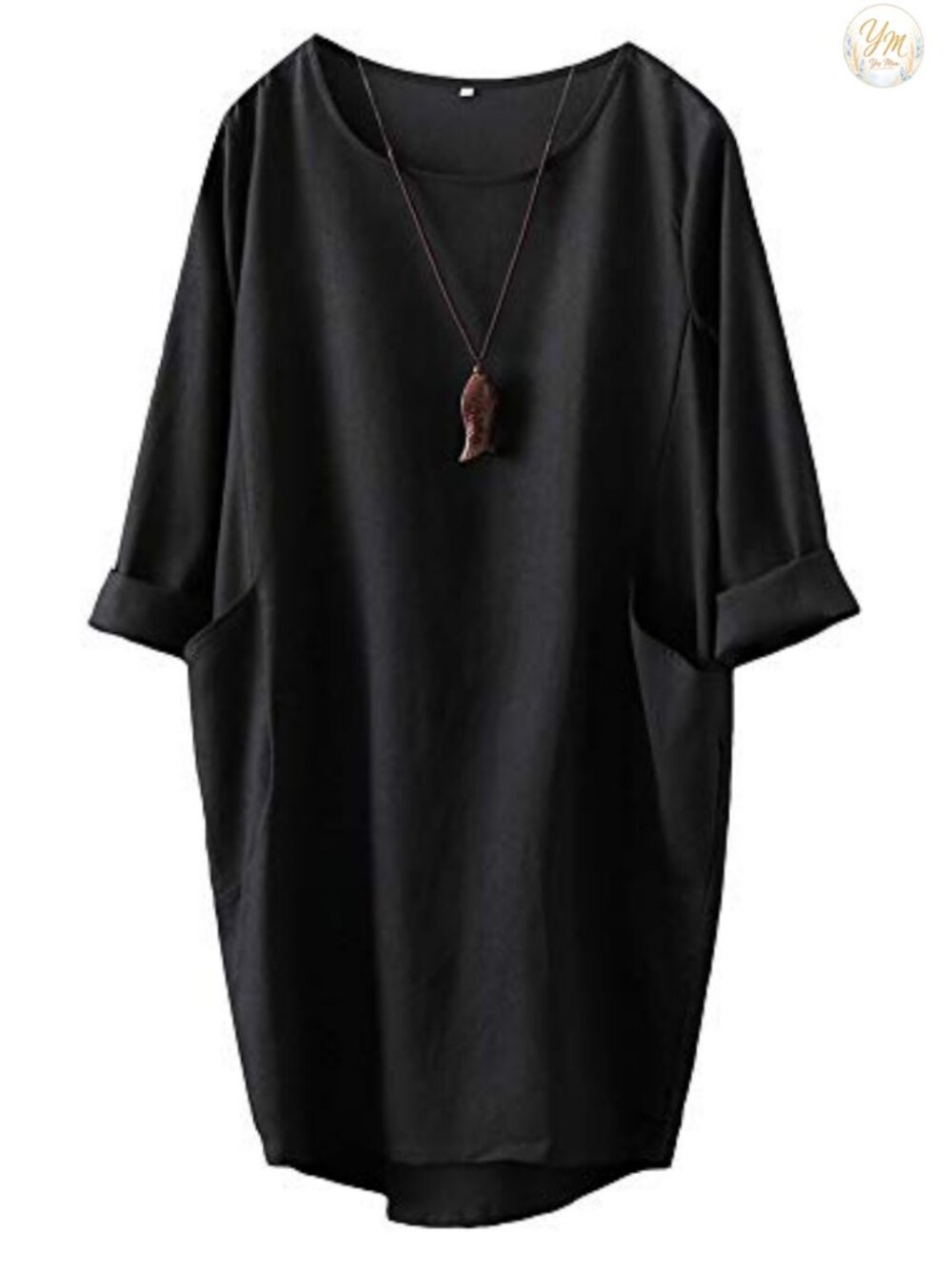 Oversized Tunic Dress Long Sleeve Loose Baggy Shirt Tops with Pockets